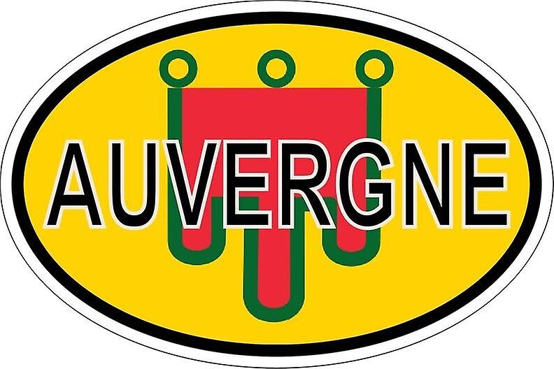 Sticker sticker oval oval flag code country department auvergne