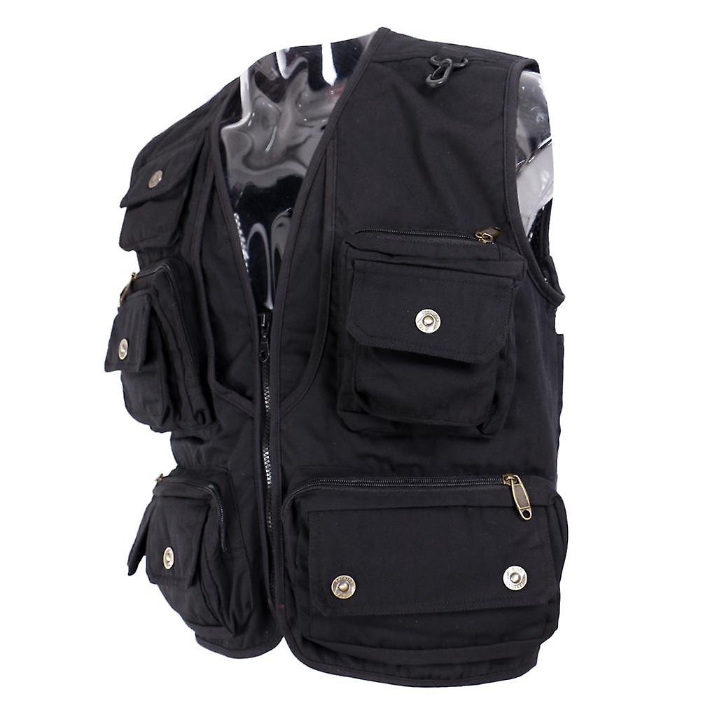 Mesh Fly Fishing Vest Κυνήγι Υπαίθριο αθλητικό γιλέκο Multi τσέπη γιλέκο L