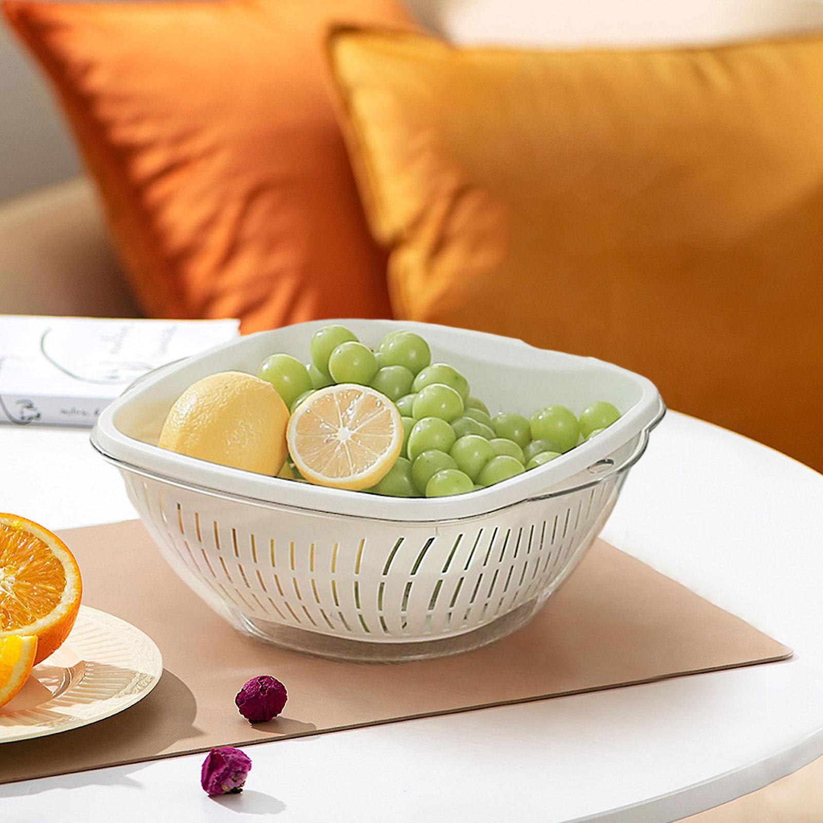 Küchensieb und Sieb Schüssel-Set Gemüsewaschkorb Abnehmbarer stabiler Siebbehälter Lebensmittelaufbewahrungskorb