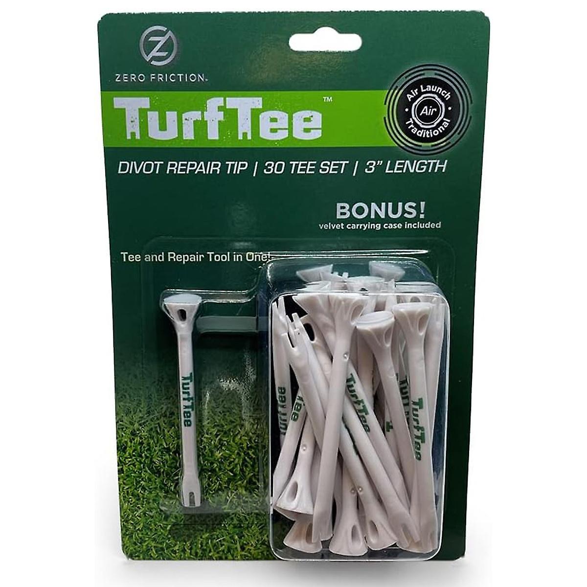 Zero Friction Turf Tee Golf Tee 3" Wit 30 Pack                                                 