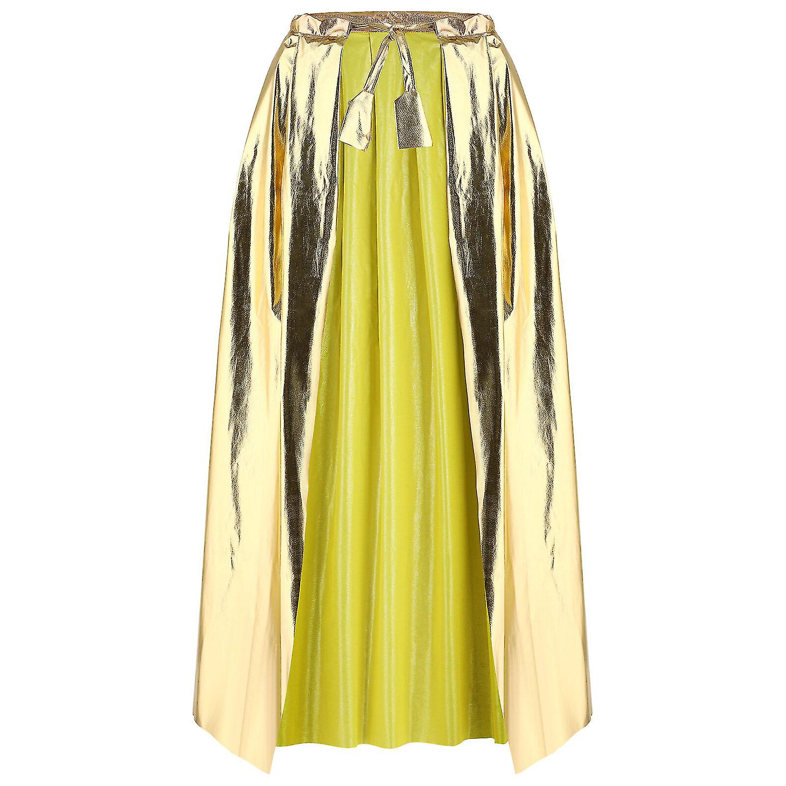 Adulti Doratura Oro Mantello Cape Party Accessorio Per Halloween Cosplay Costume Party-hy D'oro