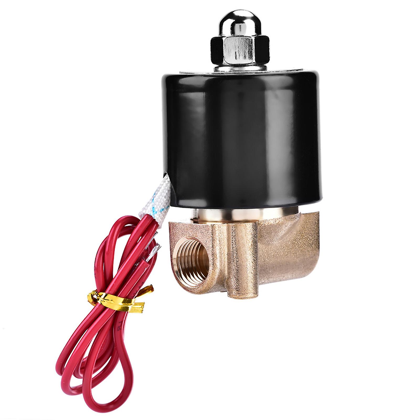 Électrovanne électrique en laiton normalement fermée 2W025-08 G1/4" 110 V CA N/C pour eau/air