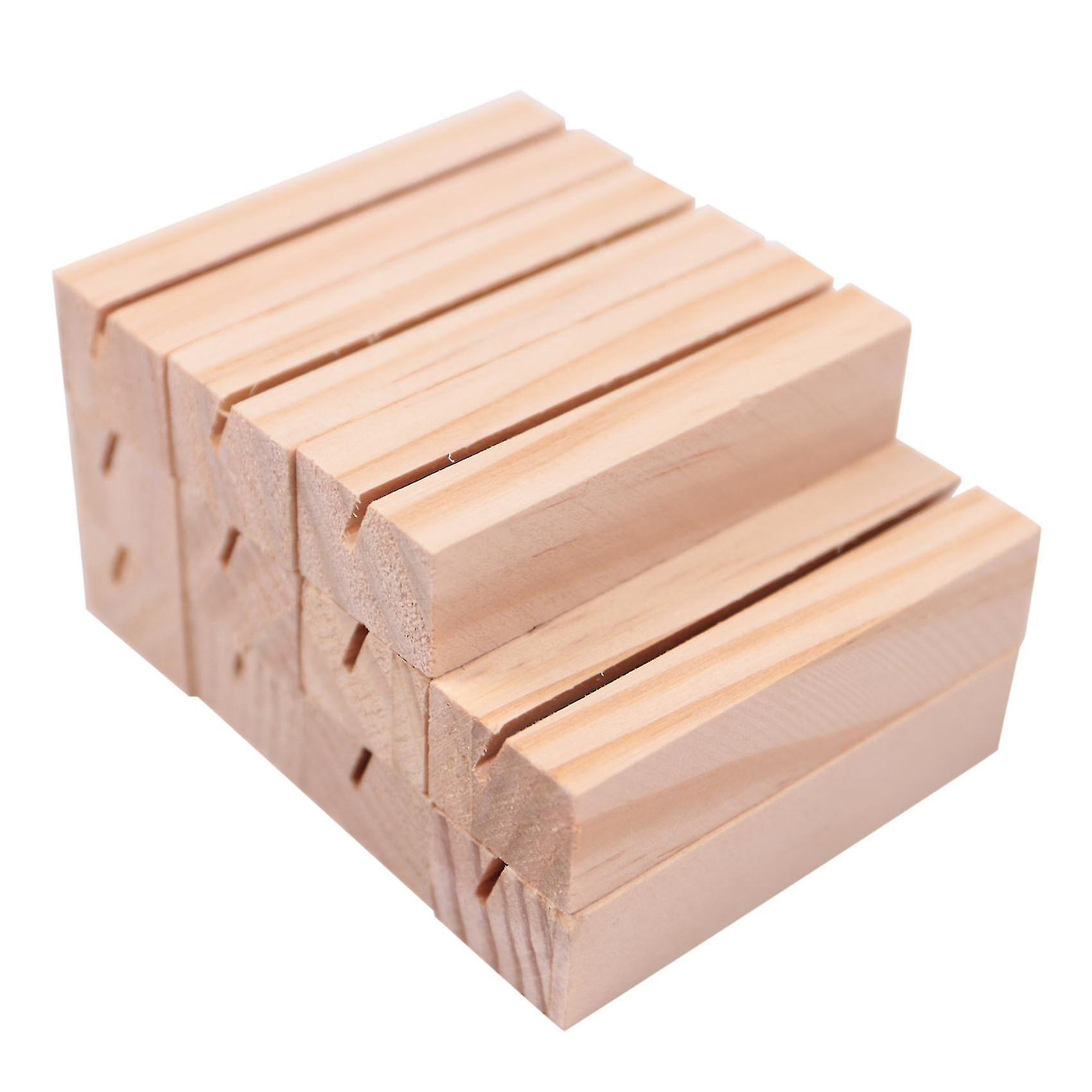 20 stykker Wood Place Card Holders, Wooden Table Number Holder Memo Stand Stand Card Desktop Messagehaoyi)-YUHAO