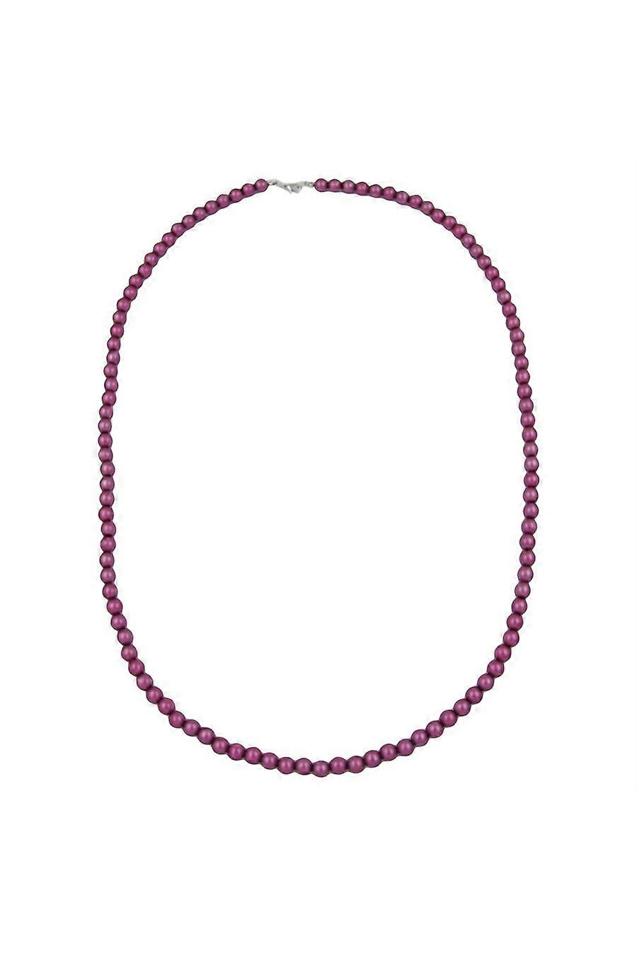 Necklace Beads 8mm Silky Purple - Gl05616