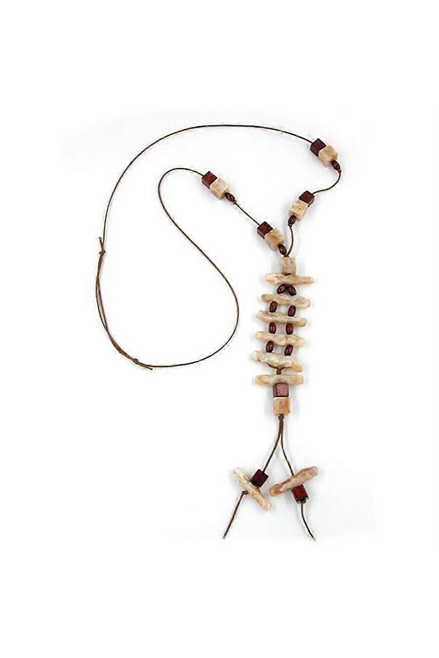 Necklace Brown Beads - Gl00340