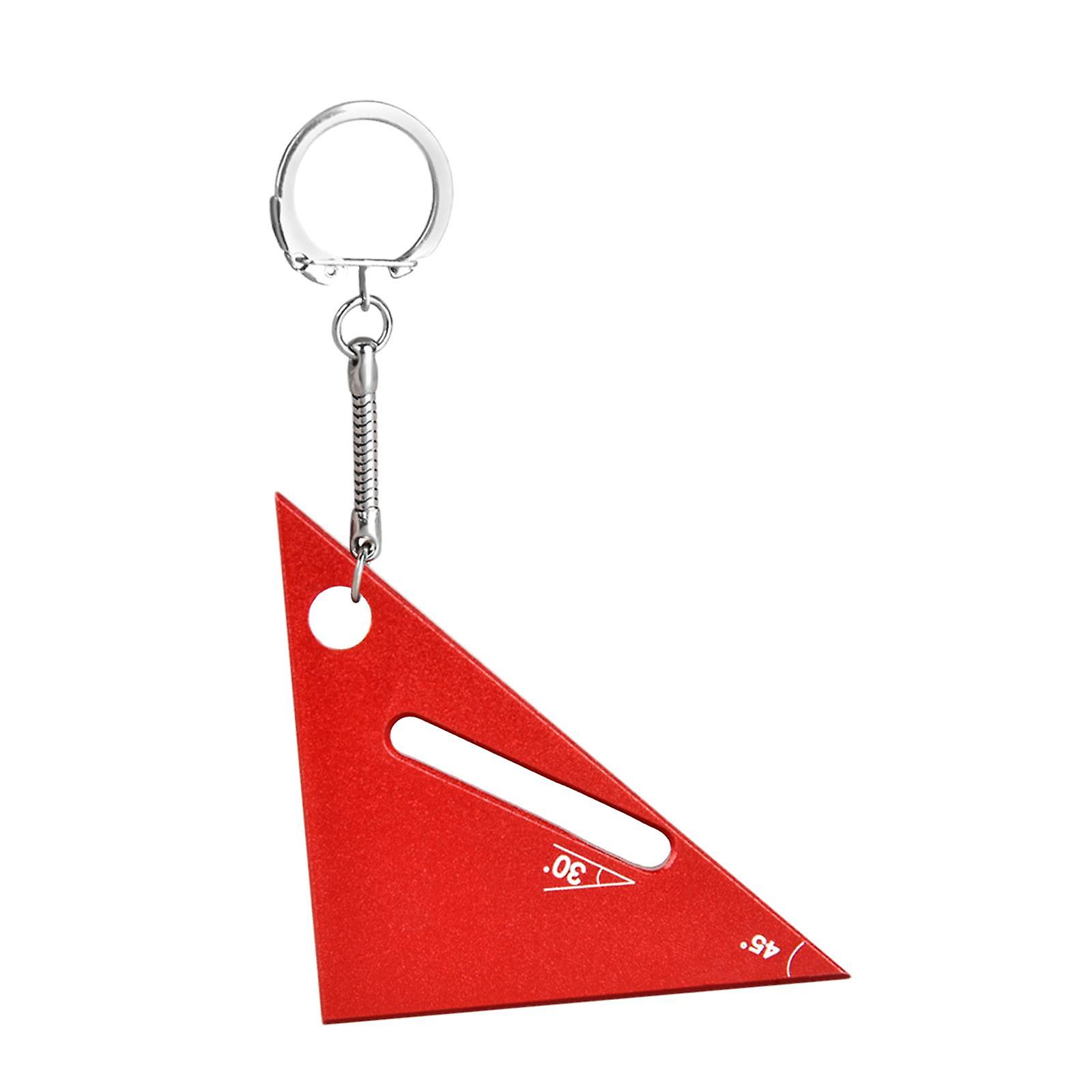 Carpenter Square Rule Multipurpose Clear Scale Aluminum Alloy Triangle Ruler Red