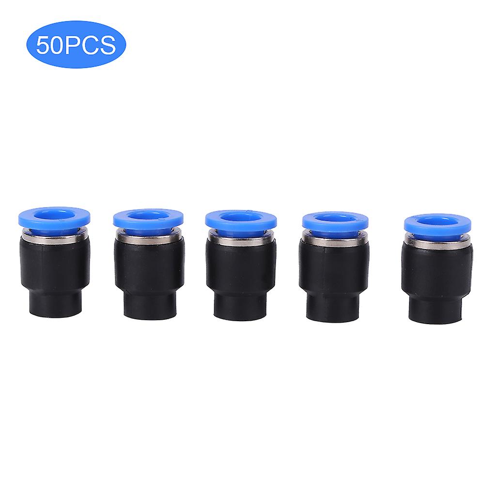 50PCs Air Pipe Plug Pneumatic Cap Mechanical Parts Plastic Brass Quick Insert PPF