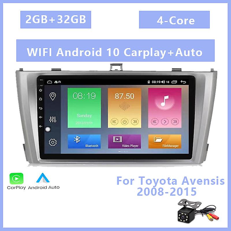Android 10 Car Radio Stereo 2din Carplay No Dvd Multimedia Player Gps Navigation For Toyota Avensis 2008 2009 2010 2011-2015