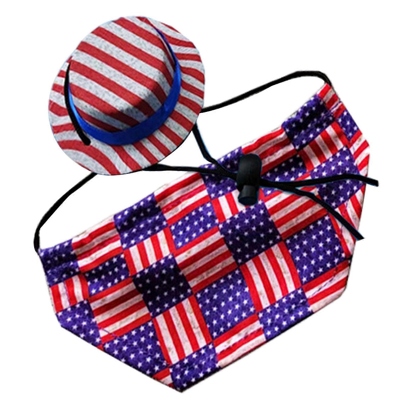  Adjustable Lizard Costume Set Independence Day Bearded Dragon Hat and Cloak