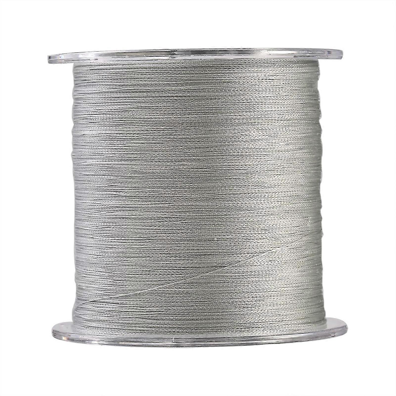 Super Strong Fishing Line - 500m PE Braided 4 Strands, Light Gray (8)