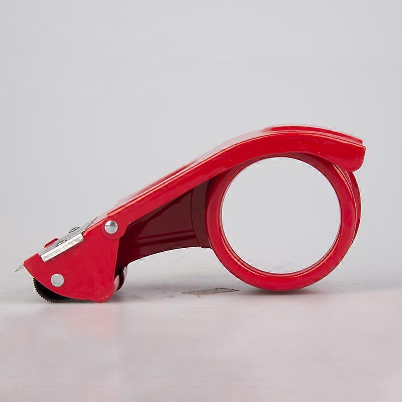 Ergonomic manual unwinder for packaging rolls, red