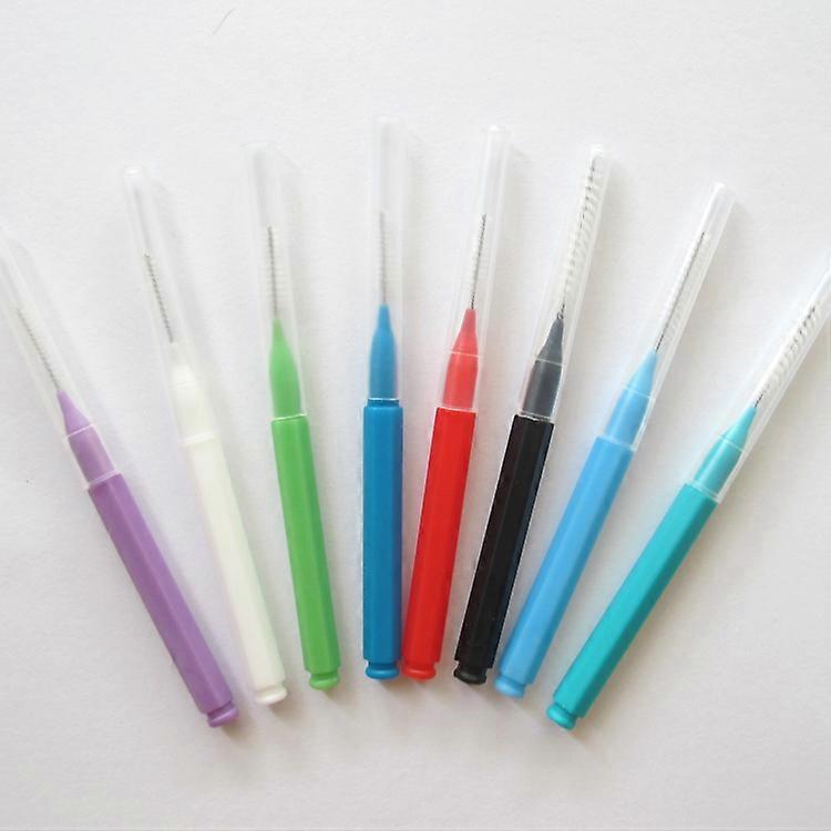 80 Pieces Braces Brush for Cleaner Interdental Brush Toothpick Dental Tooth Flossing Head Oral Dental Hygiene Flosser Toothpick Cleaners Tooth Cleanin