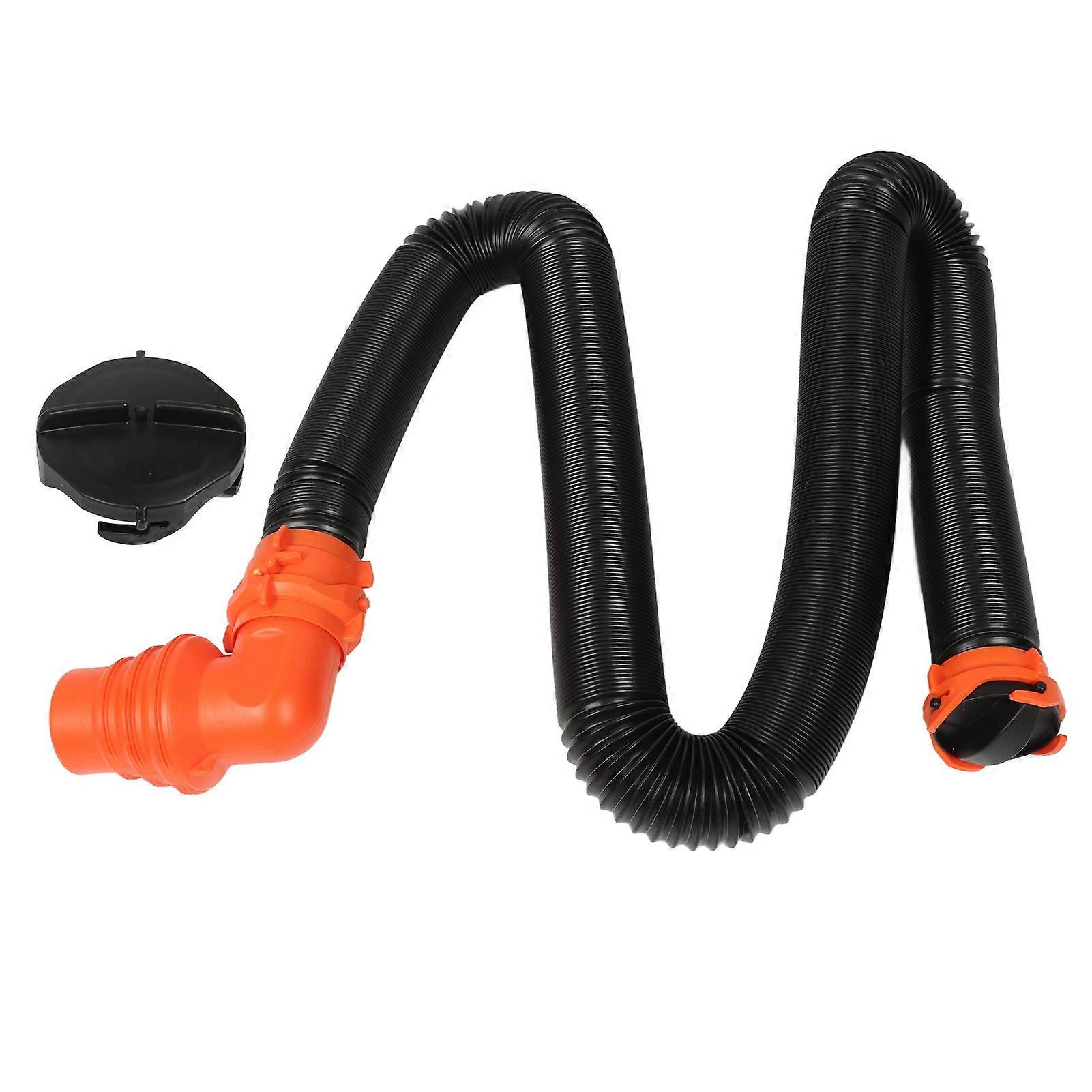 Kit d’extension de tuyau d’égout RV PP 90 Résistance à l’usure du raccord pivotant pour camping-car caravane 6m / 19.7ft E2U712