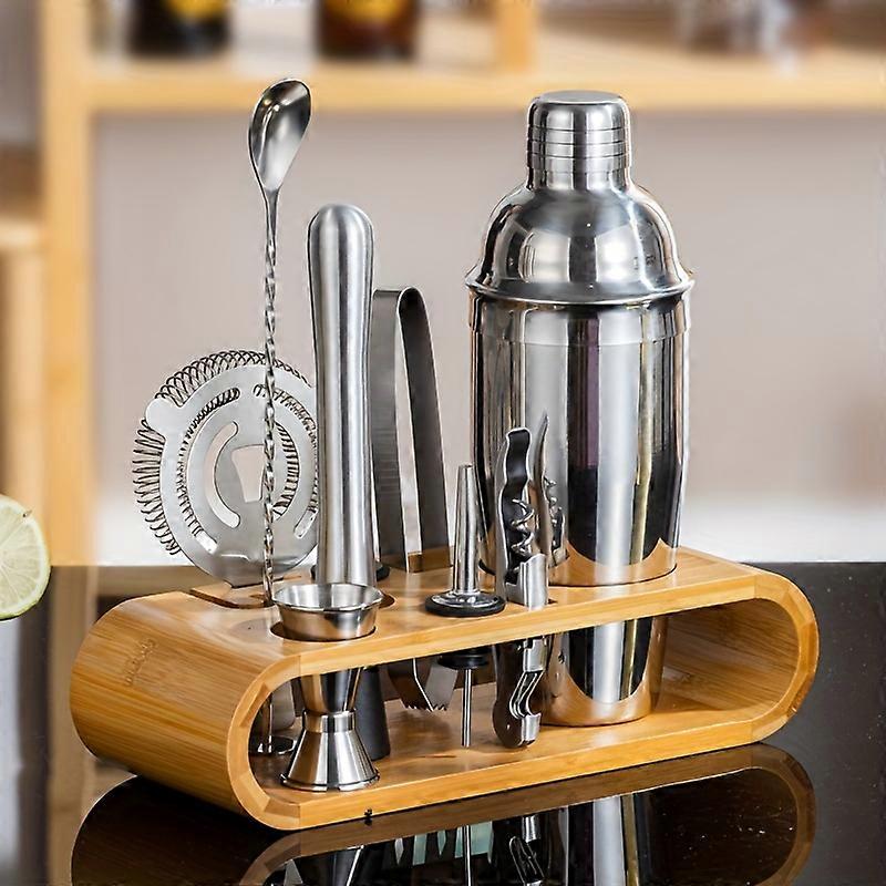 Stainless Steel Cocktail Shaker Set With Bar Tools - Complete Bartending Kit For Home And Bar Use