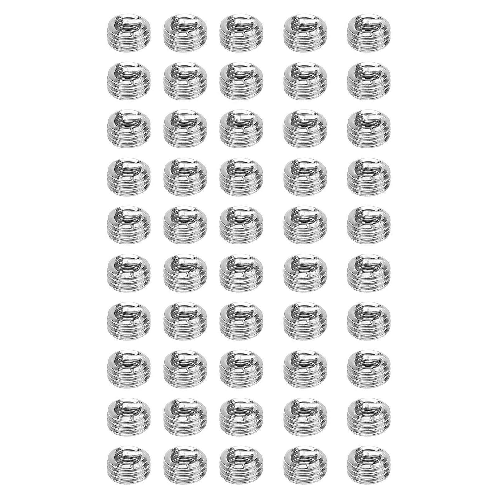 50pcs Wire Thread Insert Us Units Screw Bushing Inserts Threaded Hole Repair Tool 1/4in201d
