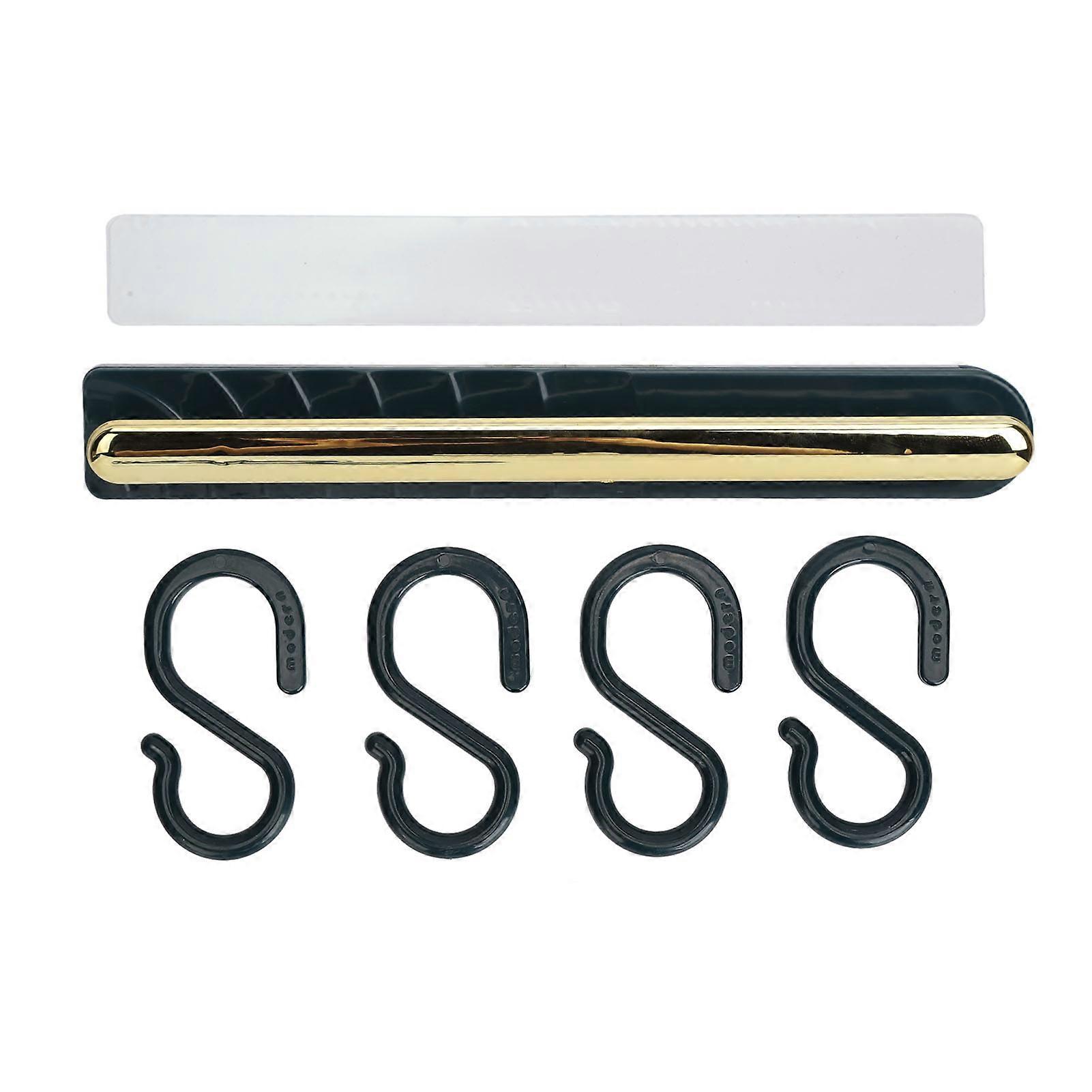 Retractable Drying Rack Wall Mounted Pull Out Space Saving Hangers Retractable Clothes Storage Rack Wth 4 Hooks