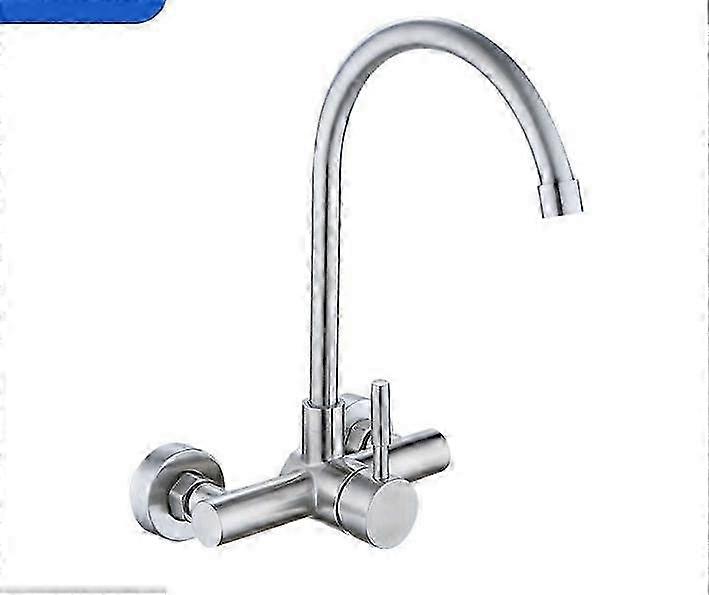360 Degree Swivel Rotatable Wall Mounted Kitchen Faucets With Sprayer In-Wall Rotating Sink Hot Cold Water Mixer Tap Size 1