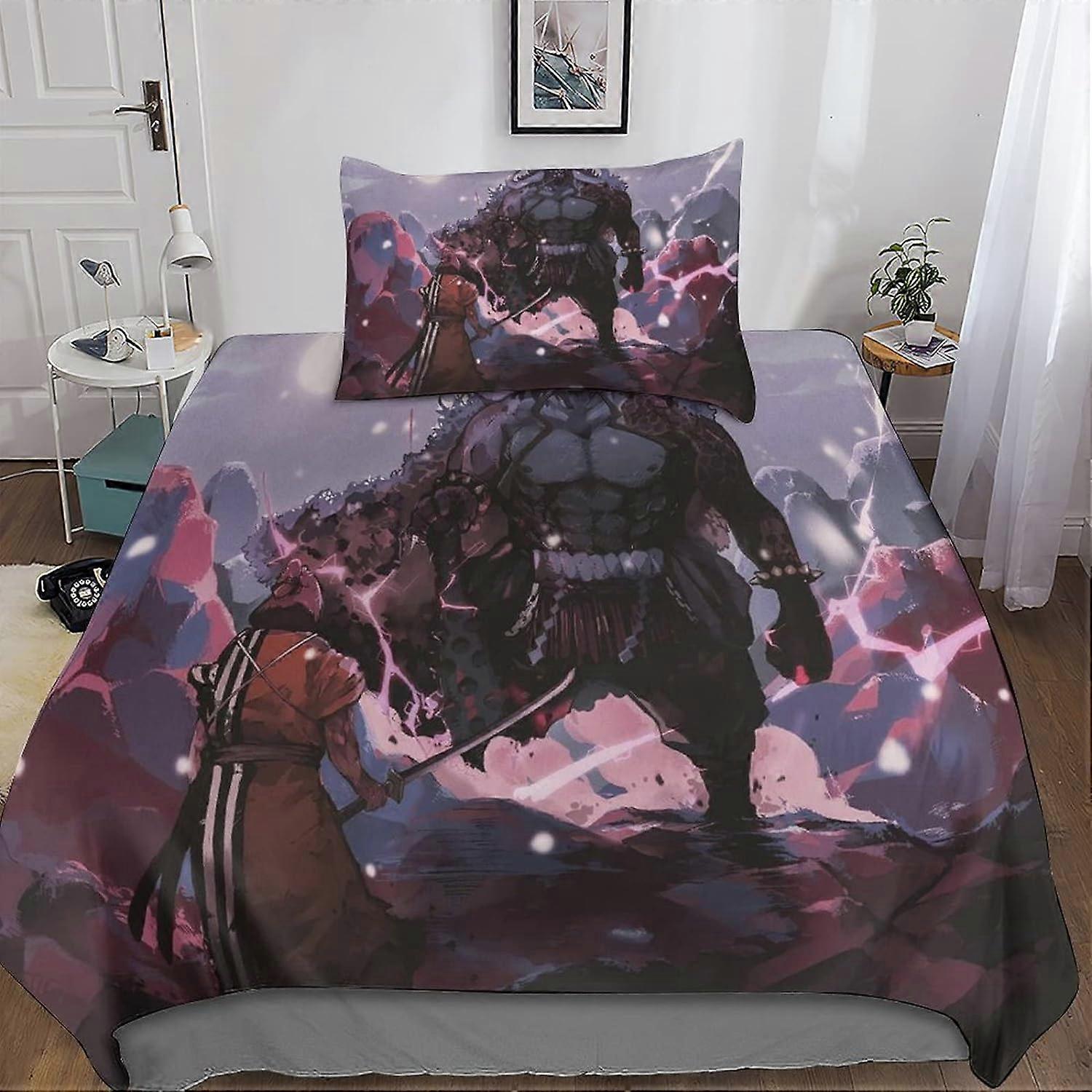 Copripiumino in un unico pezzo, set di biancheria da letto in un unico pezzo, copripiumino in microfibra stampato e federa per camere con chiusura a cerniera copripiumino 135 * 200 CM