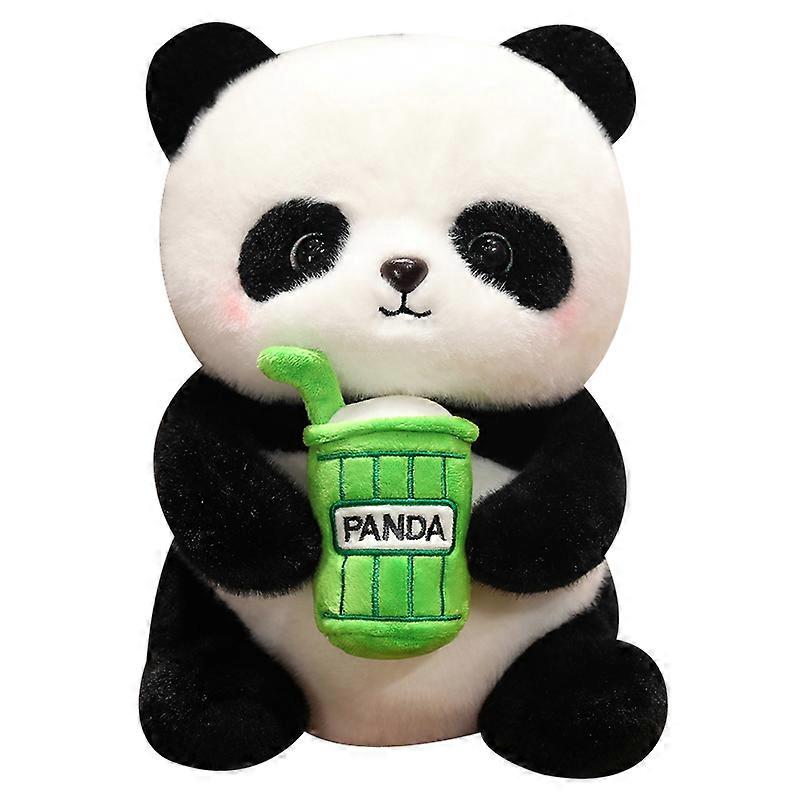 Fsw Cartoon Animal Stuffed Panda Doll Kawaii Soft Panda With Milk Tea Plush Toy Pillow Cushion Girlfriend Christmas Birthday Present
