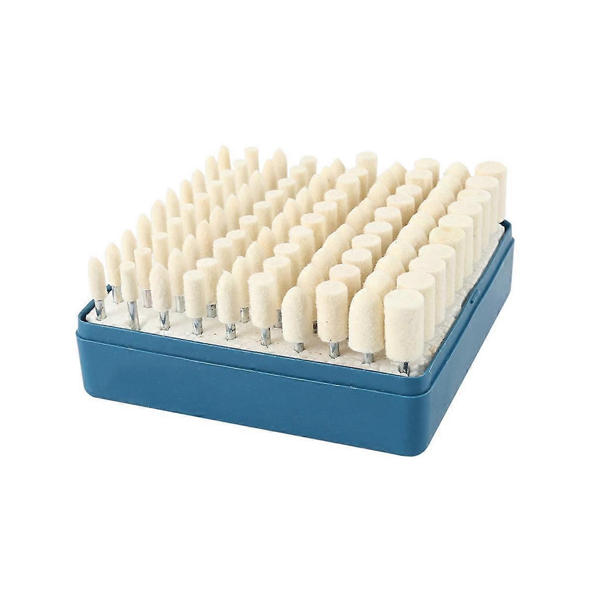 100 stykker slipehjul ullull Felt polering Slipehjul slipehode 3mm håndtak Polis