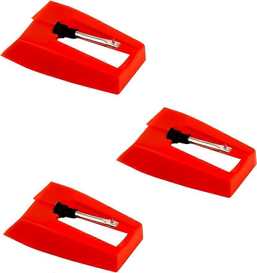 3pcs Record Player Needle Turntable Replacement Needle Long-Lasting Record Player Needle Replacement Diamond Stylus Replacement for Vinyl Record Playe