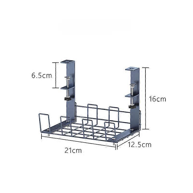 Desk Organizer Under-table Line Organizing Rack Data Cable Storage Basket Thicken Home PC Office Storage Rack Hook Space Saving