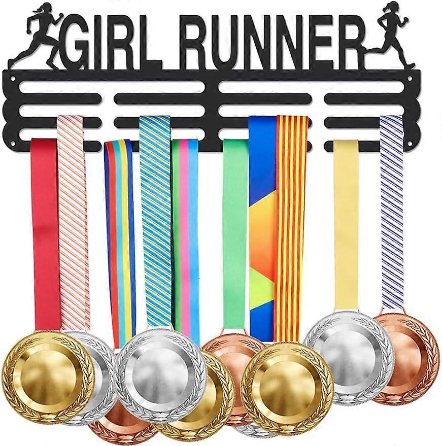 1Set Girl Running Medal Holder Display Hanger Exercise Medal Hooks Display Medals Iron Medal Hook