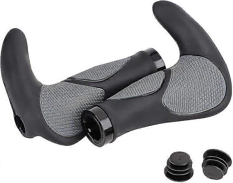 Mtb Grips Ergonomic Bicycle Grips Handlebar Gripsone Pairblack/greyfonepro