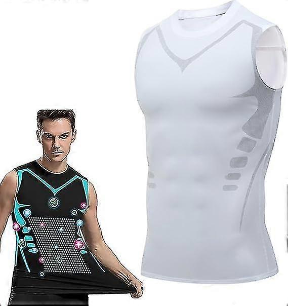 Ionic Shaping Vest, Men Body Shaper, 2023 New Version Ionic Shaping Vest For Men, Comfortable Breathable Ice-silk Fabric