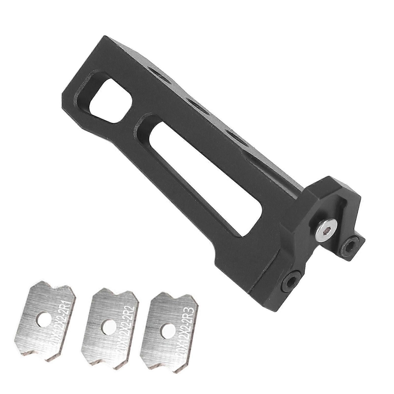 Woodworking Edge Trimmer Aluminum Alloy Manual Wood Edge Planer Arc Woodworking Scraper with 3 Blades