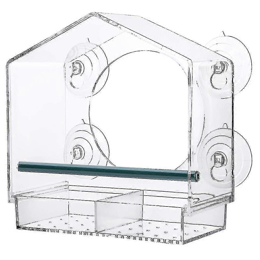 2024 Bird Feeders,compatible With Outside With Sliding Seed Holder And 4 Suction Cups