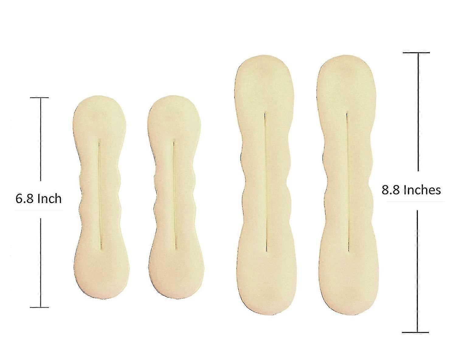 magic hair styler (2 small, 2 large) sponge styler accessories bun 4 pieces - white