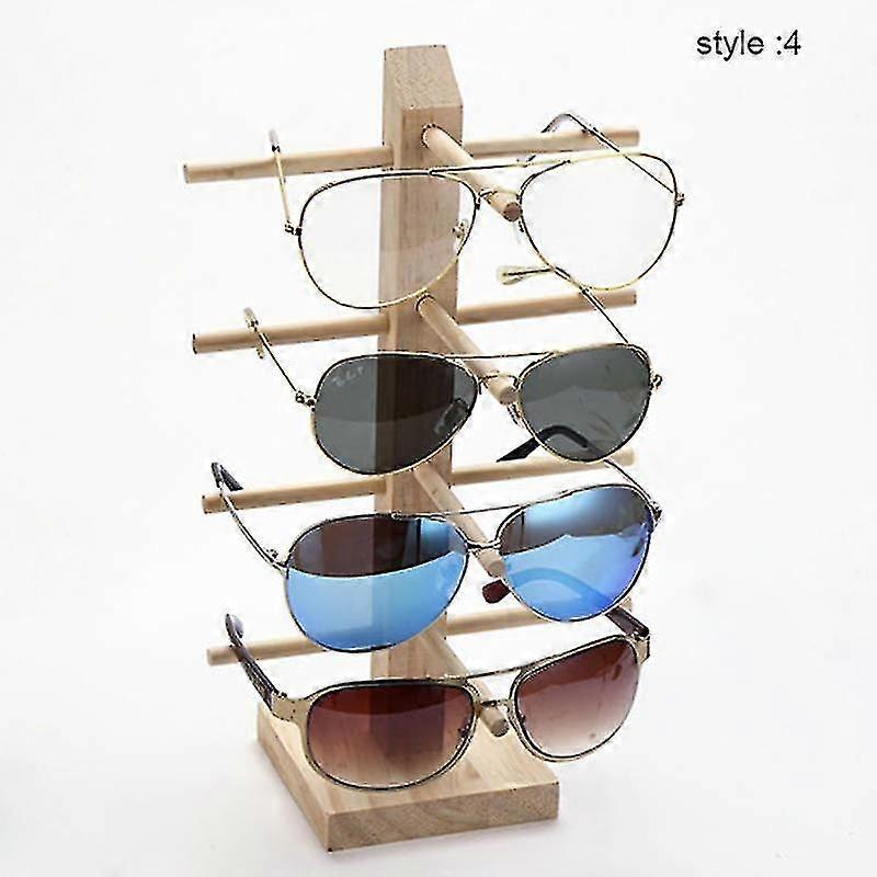 1 Pcs Wood Sunglass Display Rack Shelf Wooden Durable Eyeglasses Show Stand Holder