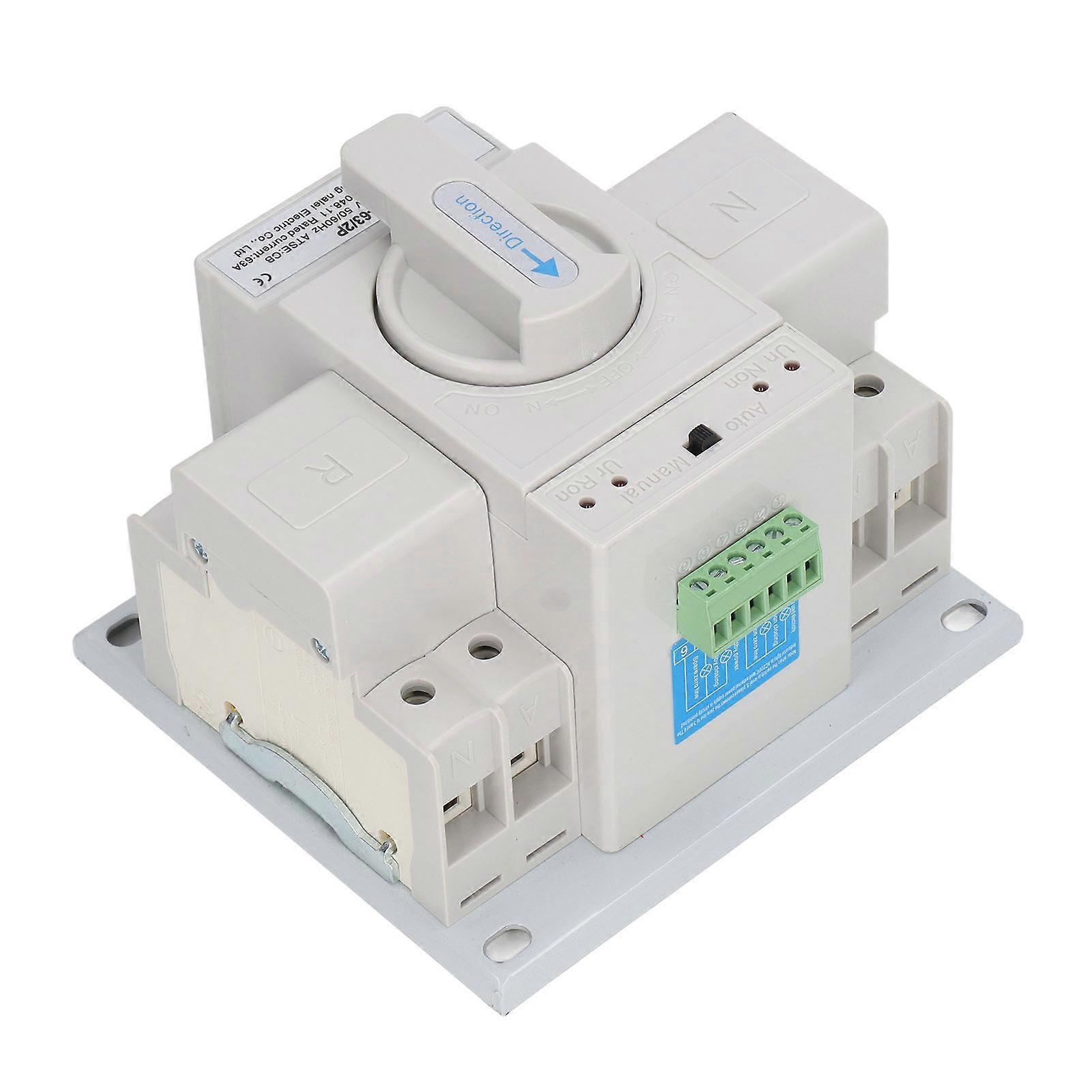 Dual Power Automatic Transfer Switch 2P Mini Insulated PC Shell Changeover Switch 230V NO.9831