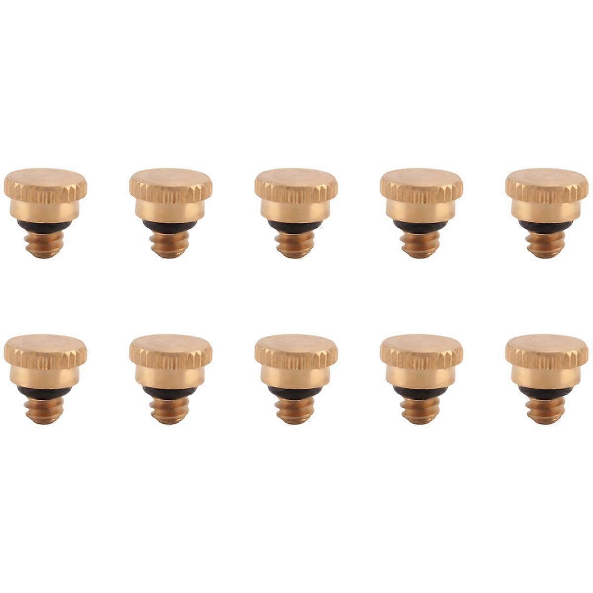 10PCS 10/24 Screw Thread Brass Misting Nozzle Plug Low Pressure Atomizing Mist Nozzle for Outdoor C