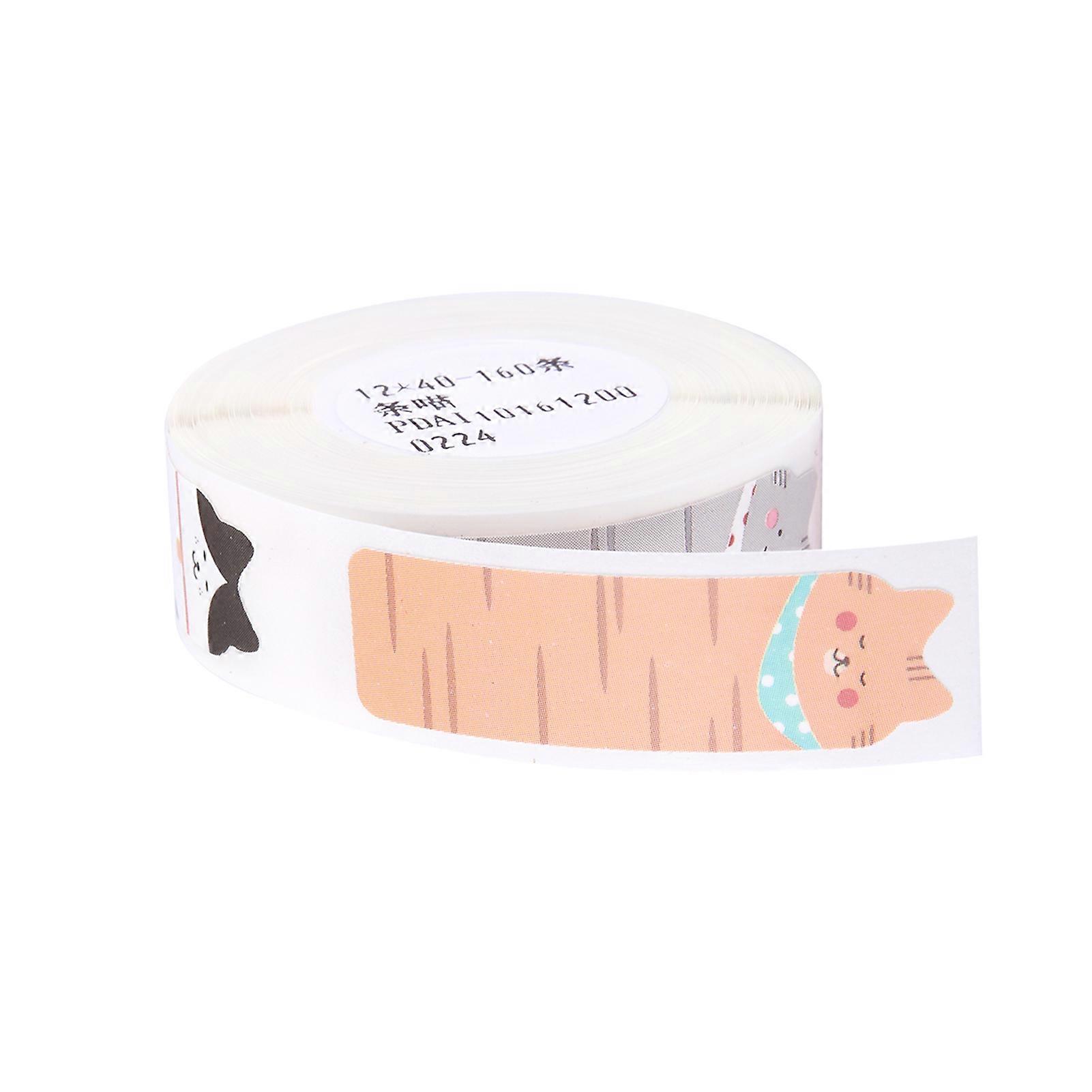 Thermal Printing Label Paper Barcode Price Size Name Blank Labels Waterproof Tear Resistant 12*40mm 160pcs/roll for Home Organizer Supermarket Store C