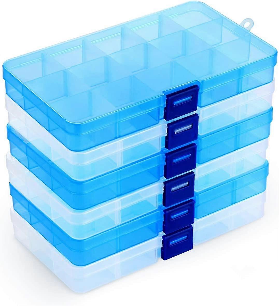 ZK-Piece Pack Plastic Organizer, 15 Grid Adjustable Compartment Dividers Organizer Organizer Organizer for Necklaces, Earrings, DIY Items
