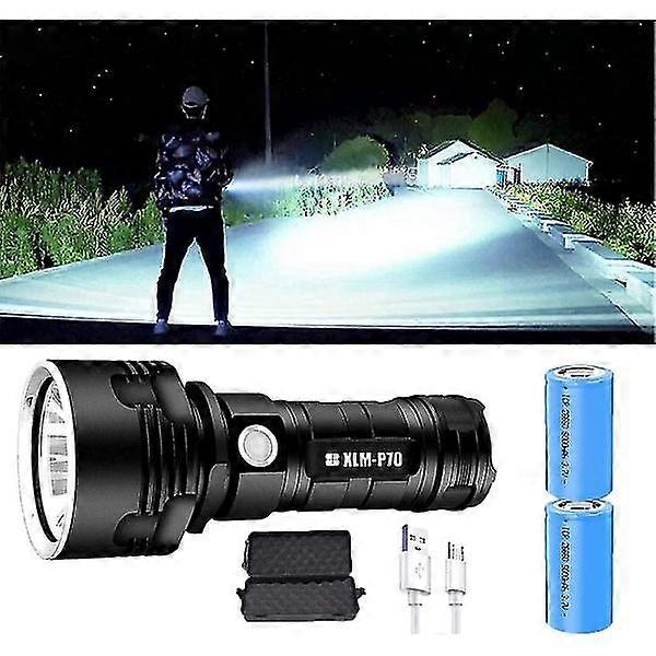 P70 Flashlight 3000-10000 Lumen High Performance Led Flashlight Black Hy