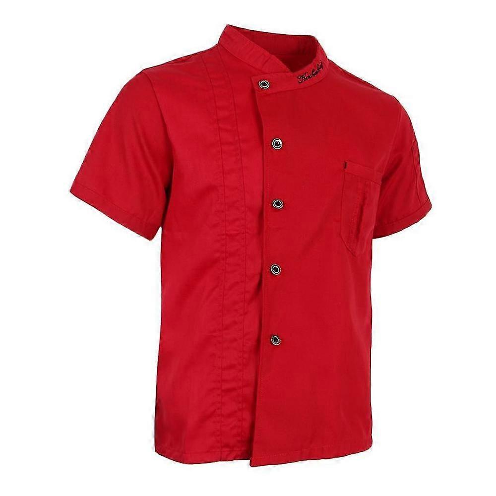 מעילי שף יוניסקס מעיל שרוולים קצרים חולצה מדי מטבח