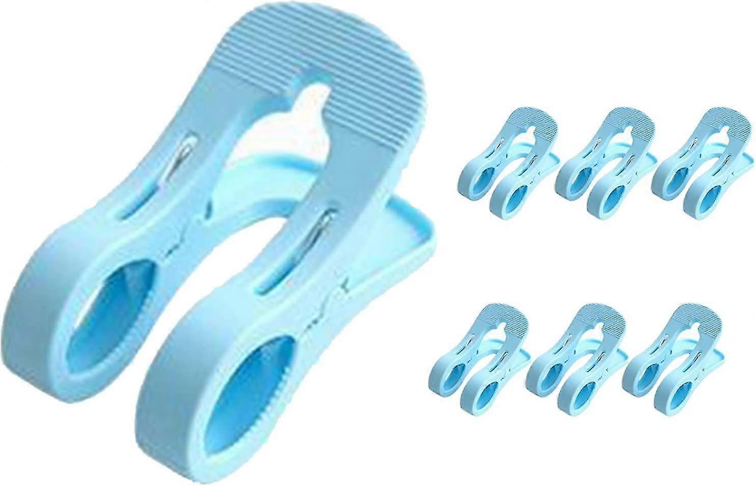 Pack Beach Towel Clips For Beach Chairs, Patio And Pool Accessories, Keep Your Towel From Blowing Away (blue)