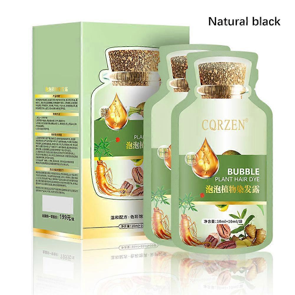 Naturalna roślinna farba do włosów, nowa botaniczna farba do włosów bąbelkowa - 20ml szampon do włosów