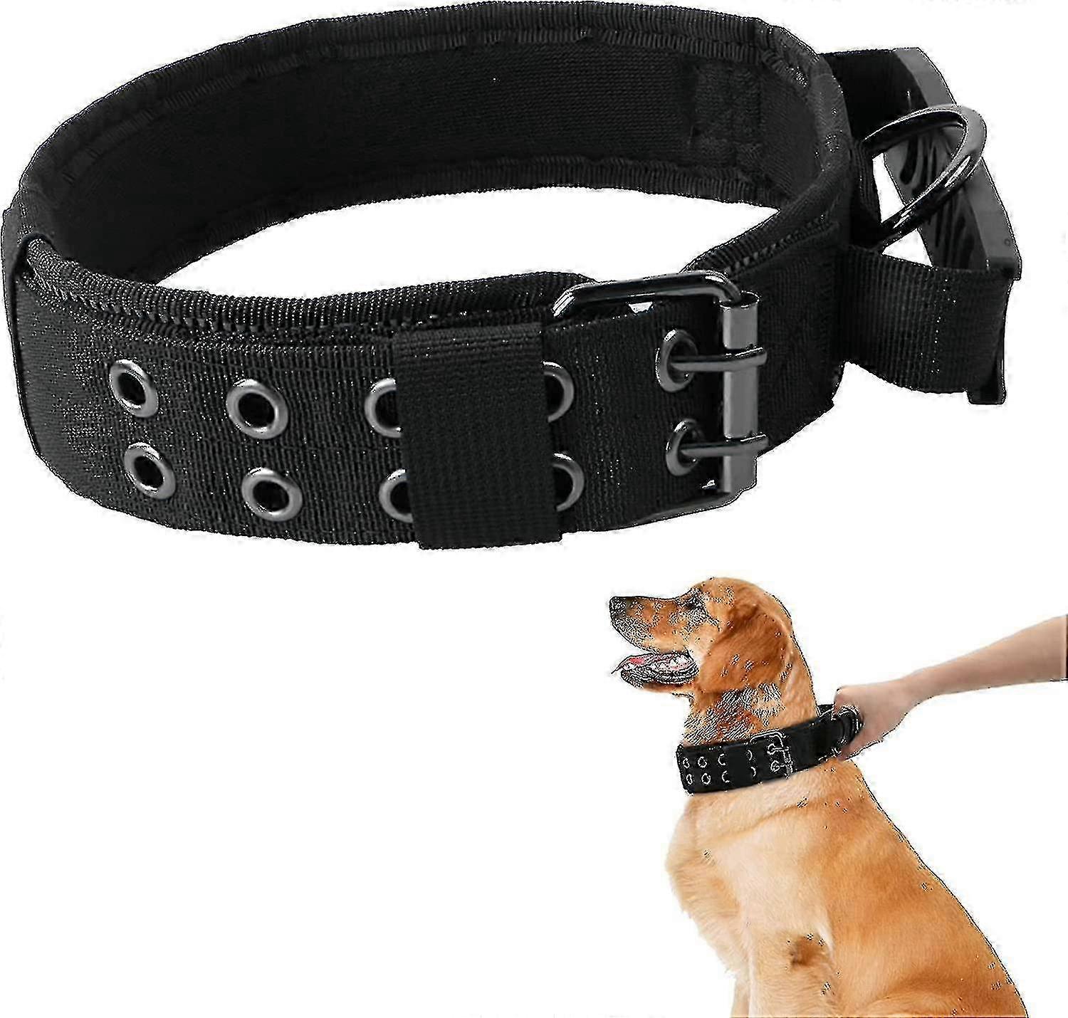Tactical Dog Collar With Control Handle, Military Adjustable Dog Collar For Medium Dogs Large Training