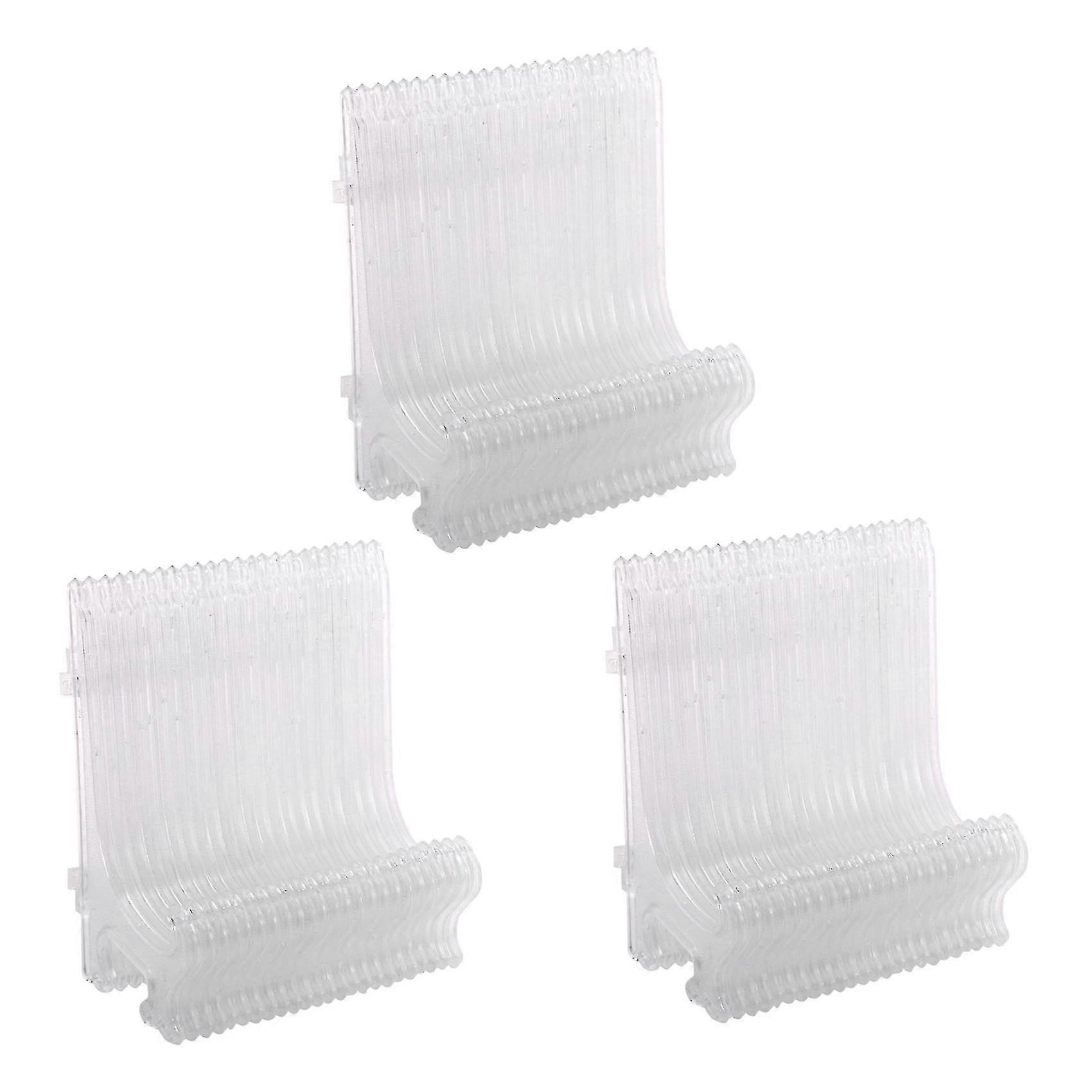 36pcs/set Clear Plastic Easels Plate Holders Display Dish Rack