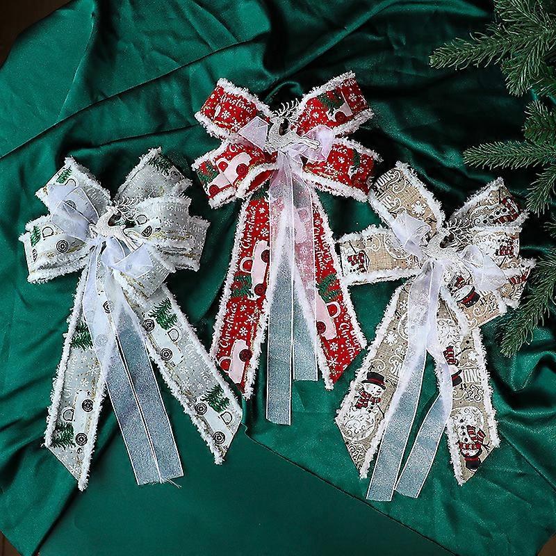 Christmas Tree Topper Bow,35*21cm Artificial
