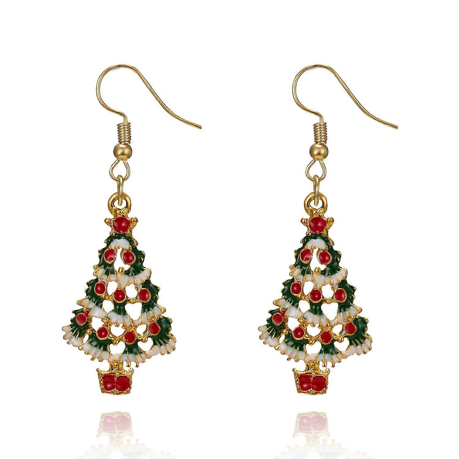 1 pair Christmas Tree Earrings,Holiday