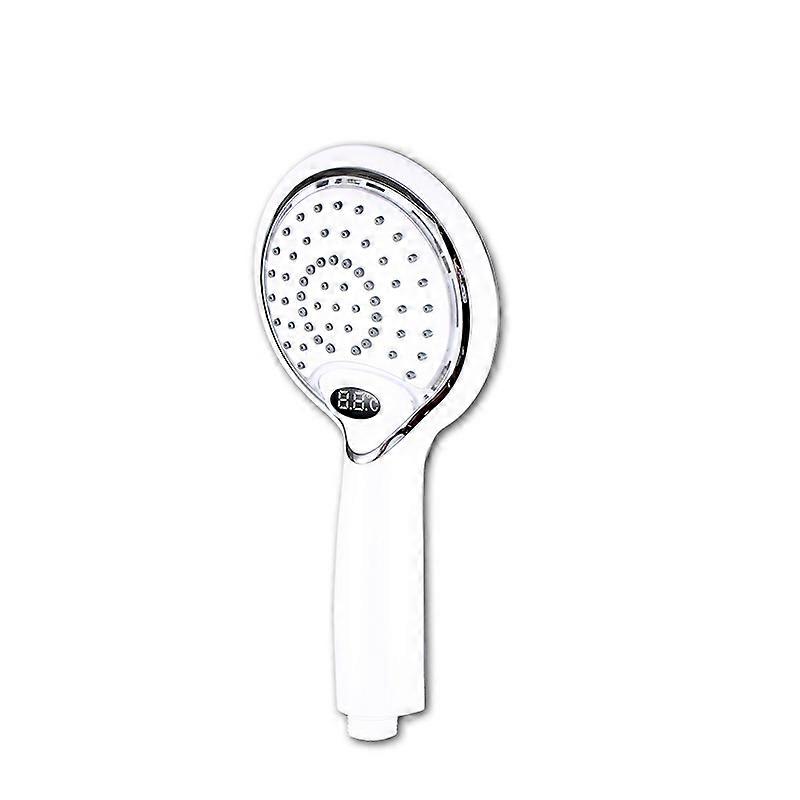 3 Colors Temperature Control Led Shower Head, White