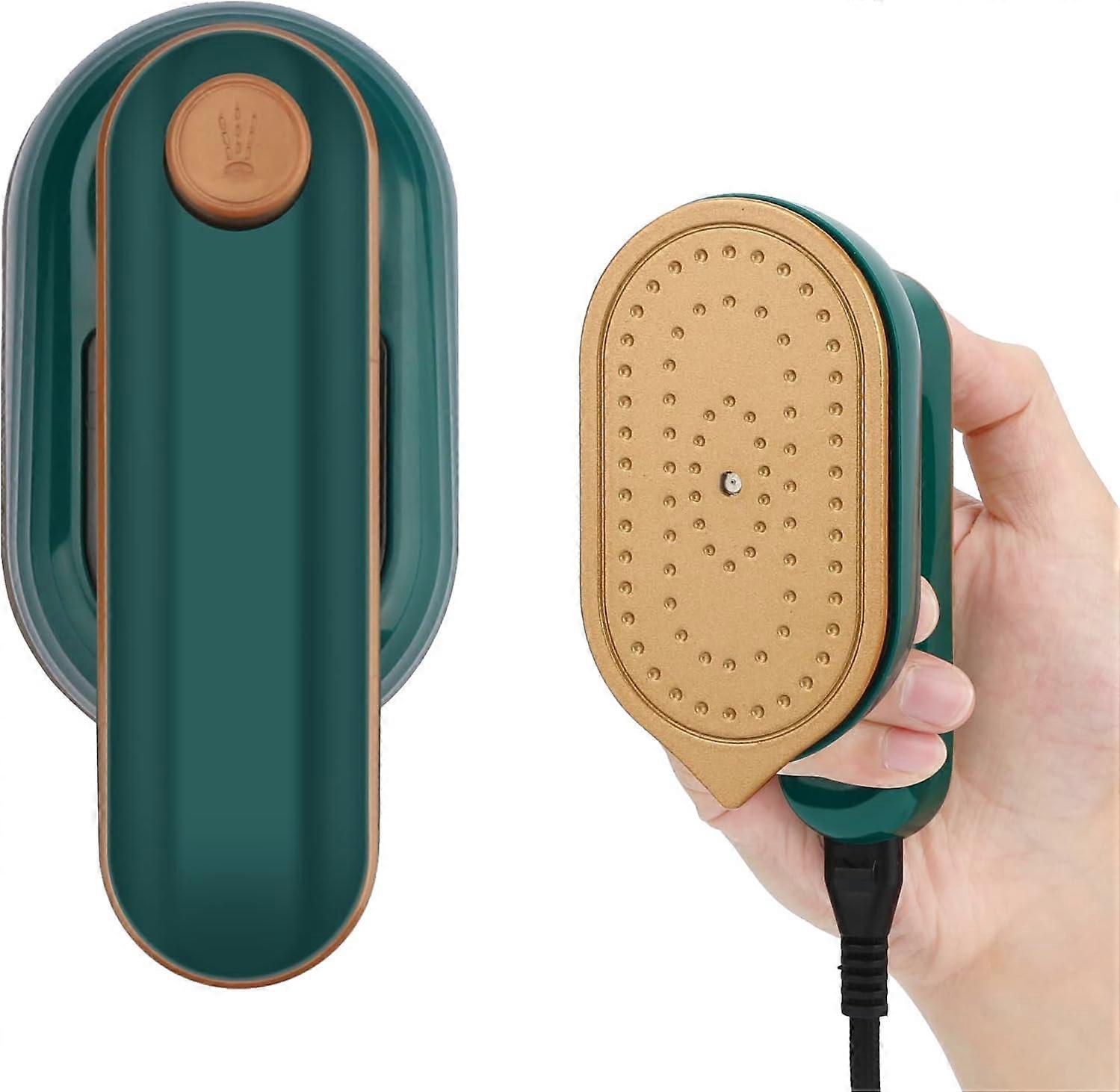 Mini Iron for Clothes, Portable Handheld Steam Iron - Non-Stick Ceramic Soleplate, Fast Heating, 360 Ironing for Home Business Traveling Sewing, Qui