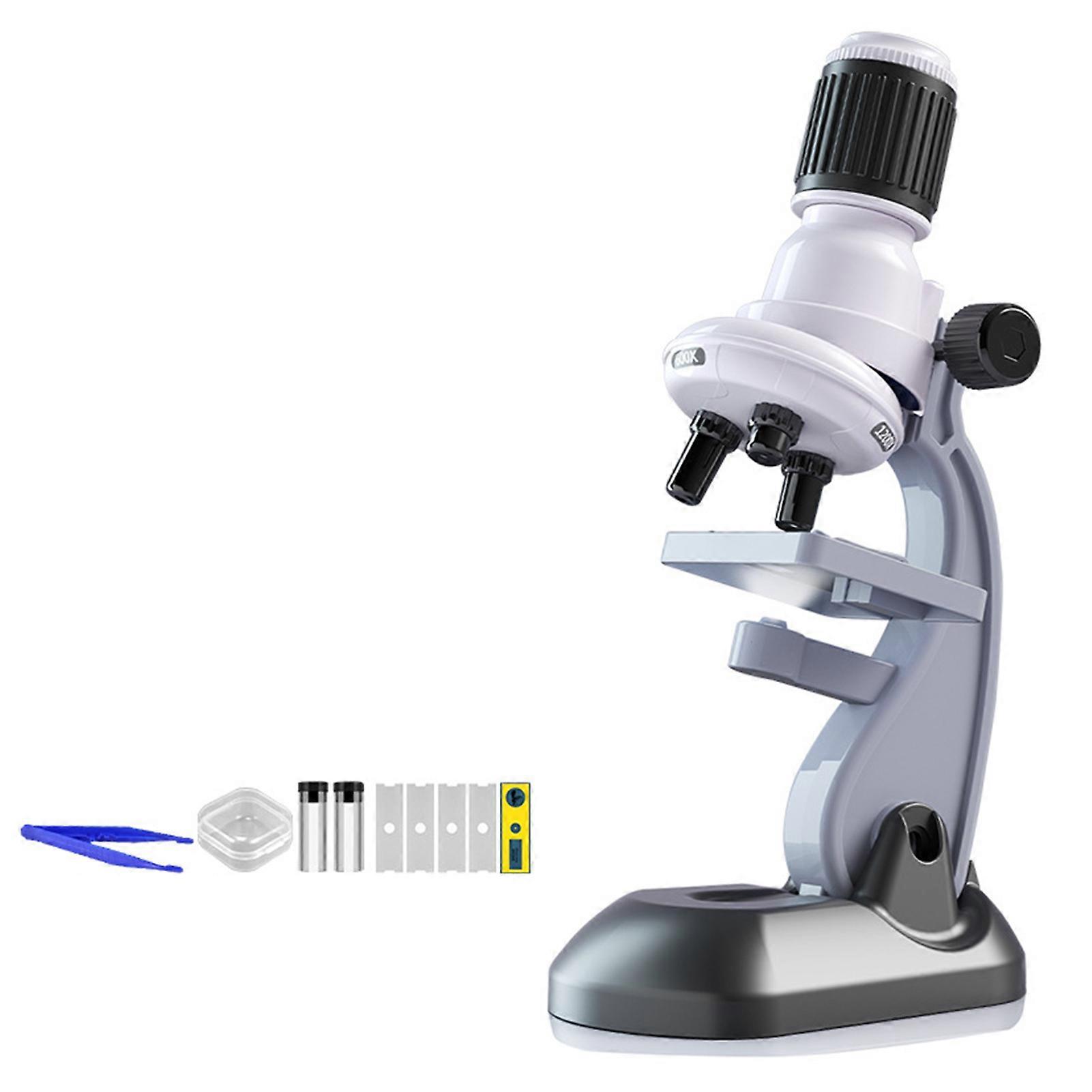 1 Set Science Microscope High Clarity Imaging Three Times Zoom Adjusted Angle Experimental Exploration Ability School Special Microscope Children Toys