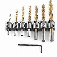 Titanium coated countersink drill set