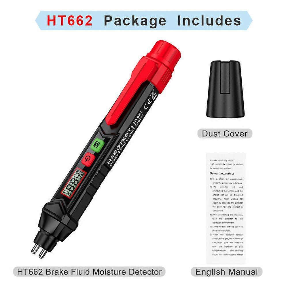 Brake Fluid Liquid Tester Digital Oil Detecting Pen Automobile Motorcycle Brake For DOT3/DOT4/DOT5.1 Content Detector